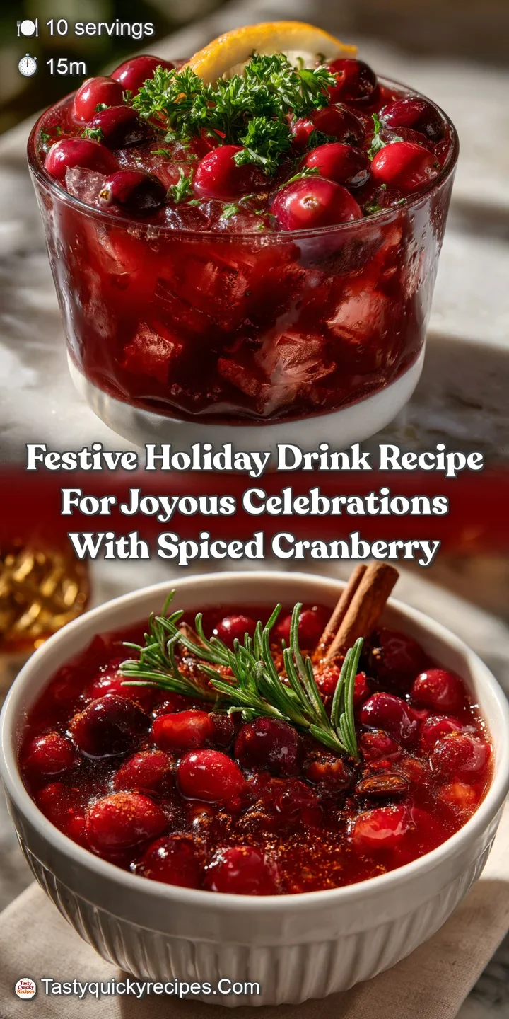 Close-up of a bubbling spiced cranberry beverage with a cinnamon stick, creating a warm, inviting feel; a perfect holiday ...
