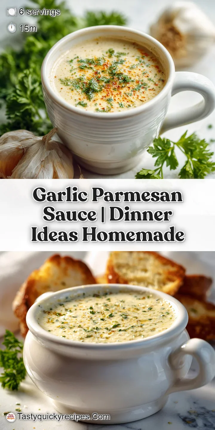 Close-up reveals the luxurious texture of the garlic parmesan sauce clinging to perfectly cooked pasta. Utterly decadent a...