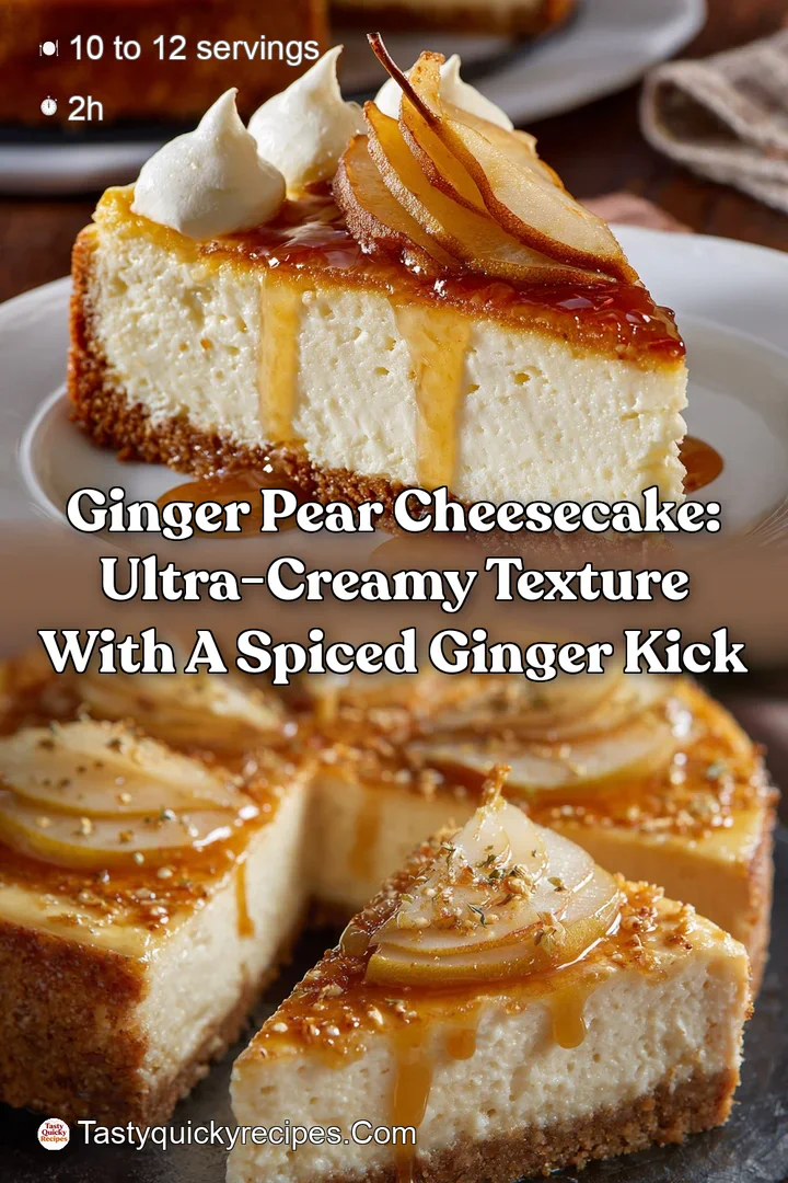 Ginger Pear Cheesecake: Ultra-Creamy Texture with a Spiced Ginger Kick