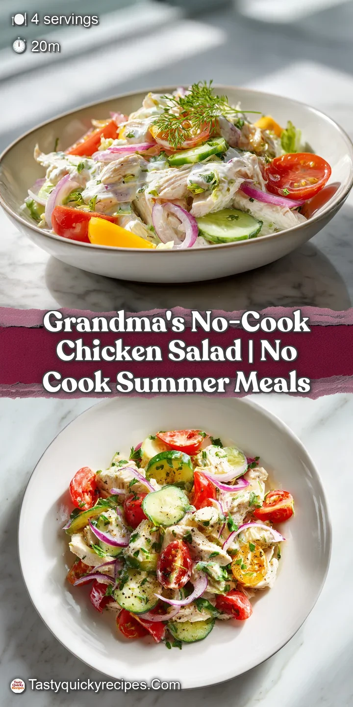 Close-up of creamy chicken salad showing shredded chicken, bright orange cheddar cubes, and fresh green chives.