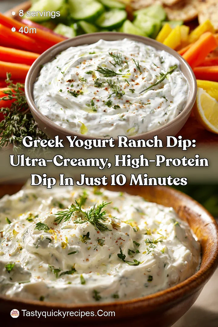 Greek Yogurt Ranch Dip: Ultra-Creamy High-Protein Dip in Just 10 Minutes