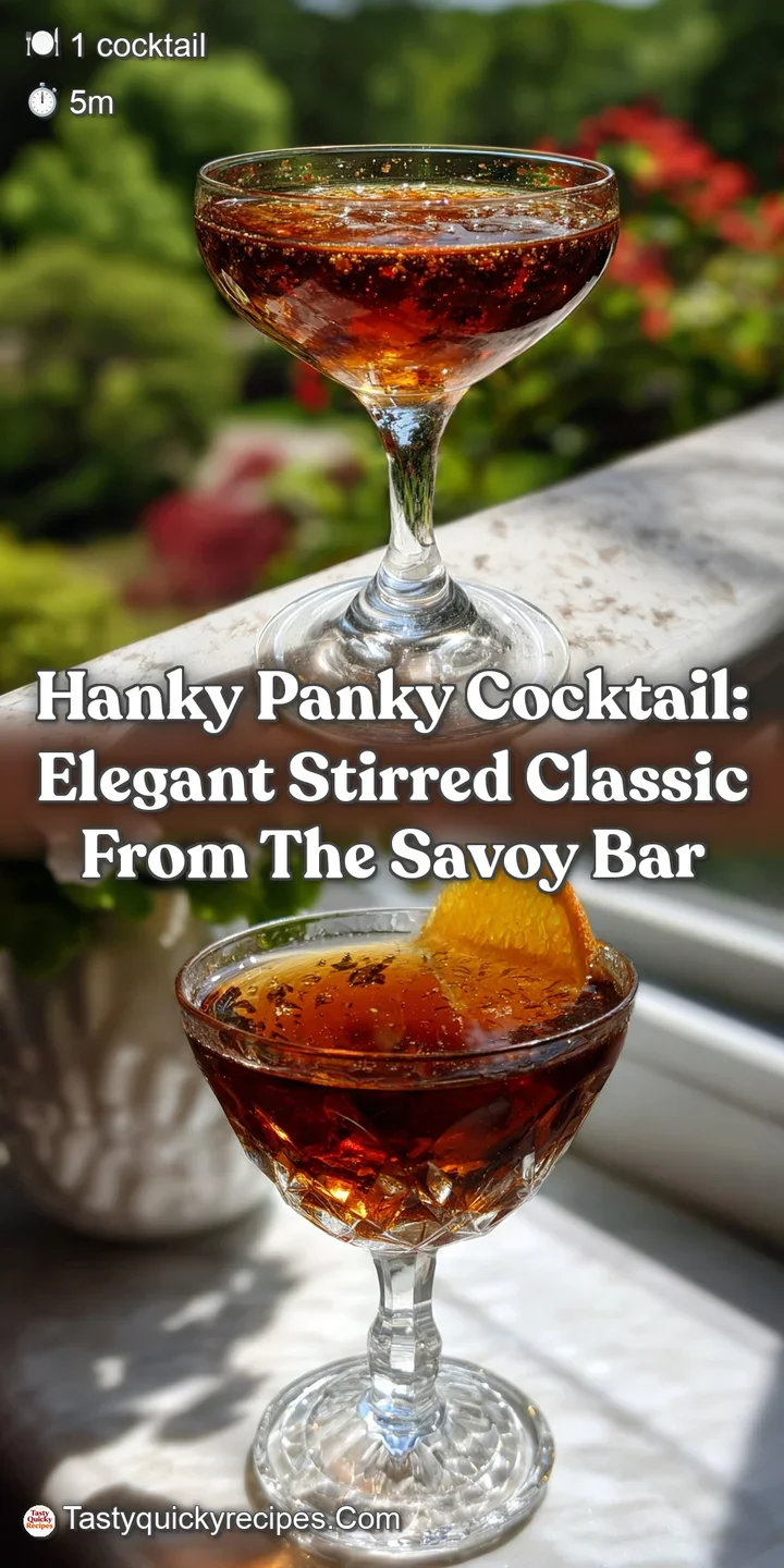 Hanky Panky Cocktail: Elegant Stirred Classic from The Savoy Bar