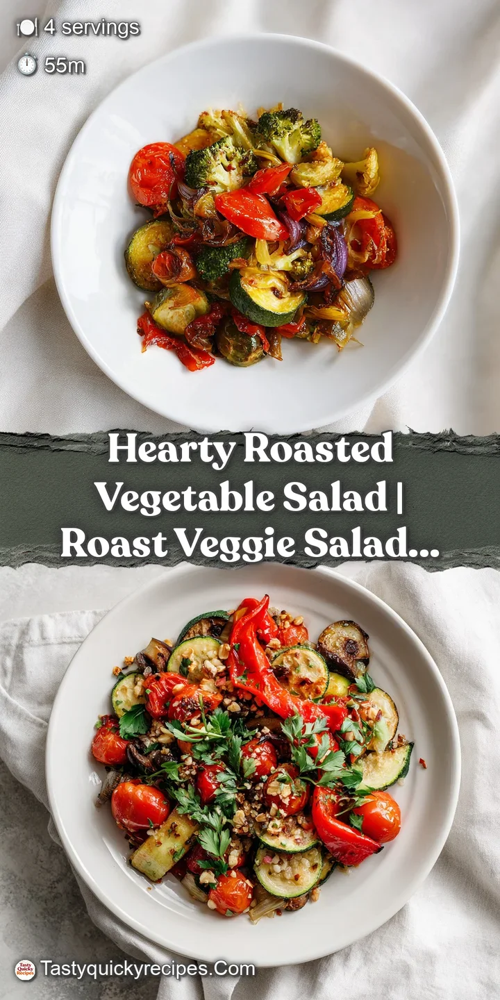 Close-up view of tender, slightly caramelized roasted vegetables with visible char marks and herbs.