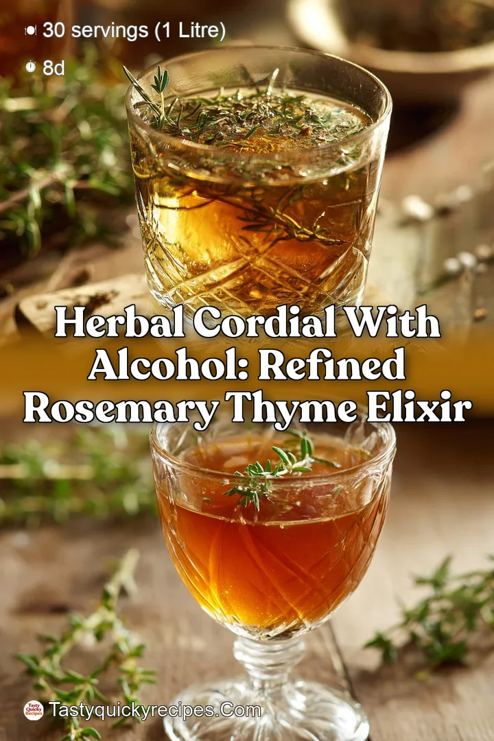 Herbal Cordial with Alcohol: Refined Rosemary Thyme Elixir
