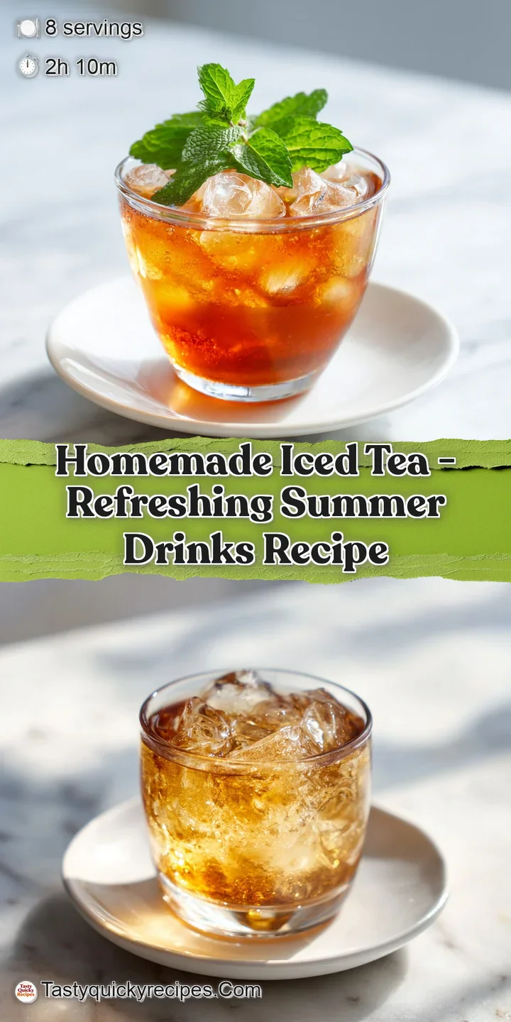 Close-up of sun-drenched iced tea, condensation beads clinging to the glass, vibrant lemon slices.