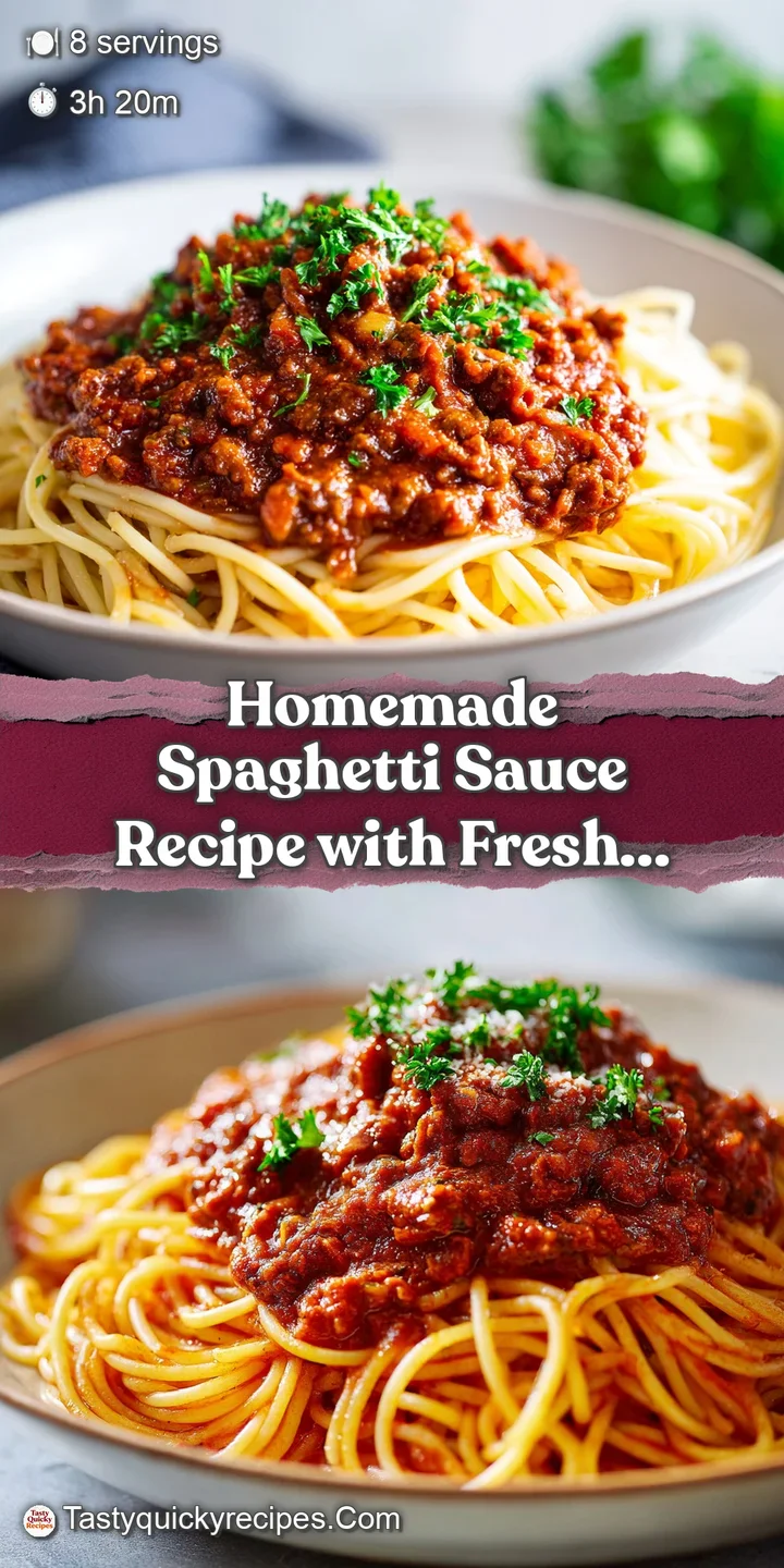 Close-up of thick, flavorful meat sauce clinging to spaghetti, showcasing the depth of color and hearty texture, ready to ...