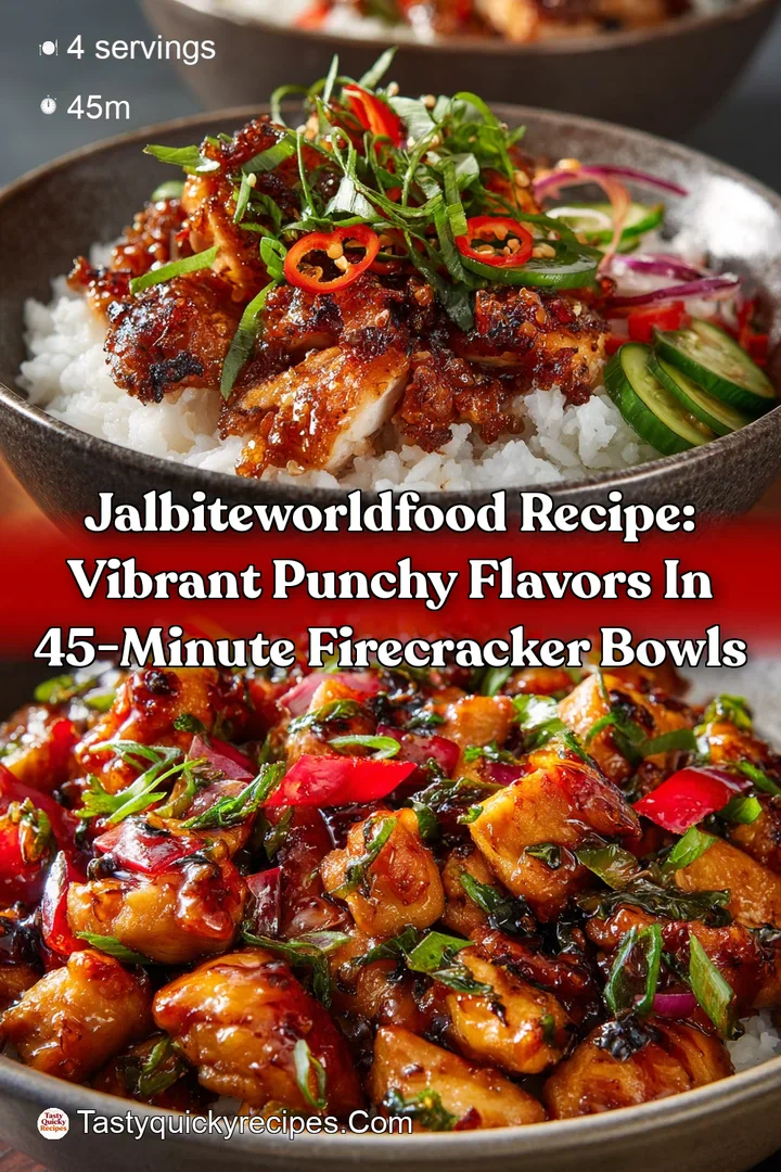 Jalbiteworldfood Recipe: Vibrant Punchy Flavors in 45-Minute Firecracker Bowls