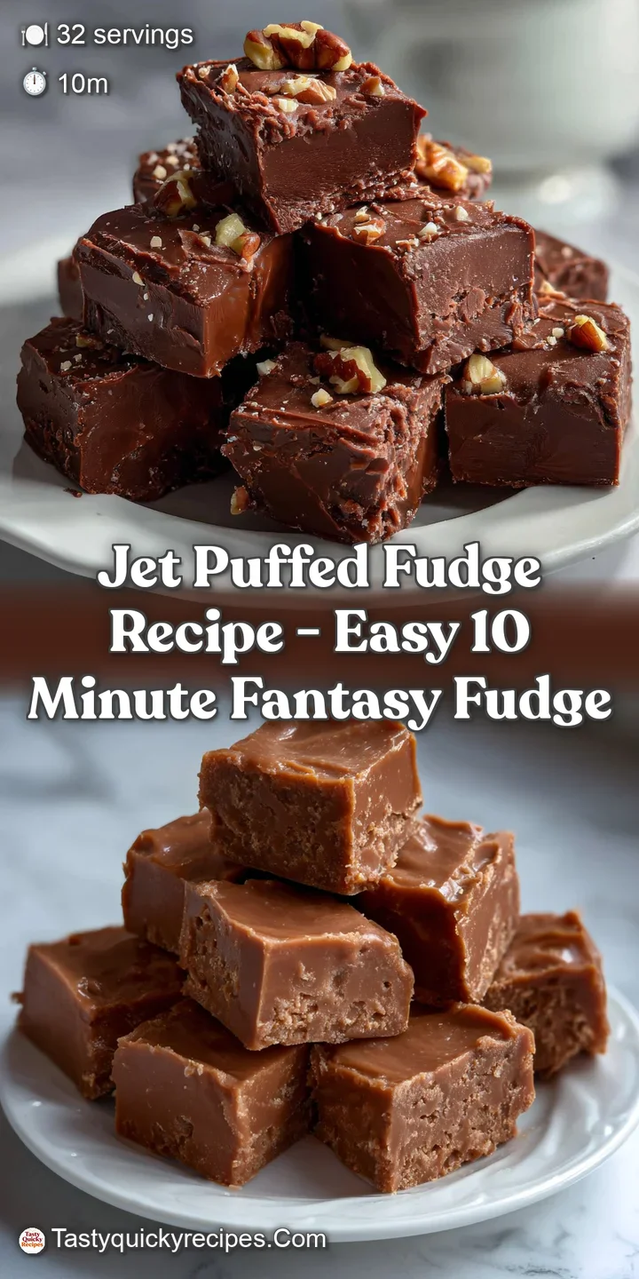 Jet Puffed Fudge Recipe - Easy 10 Minute Fantasy Fudge