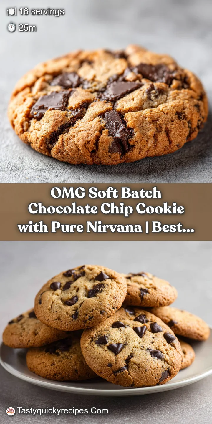 Close-up of a still-warm, oversized chocolate chip cookie with molten chocolate oozing out.