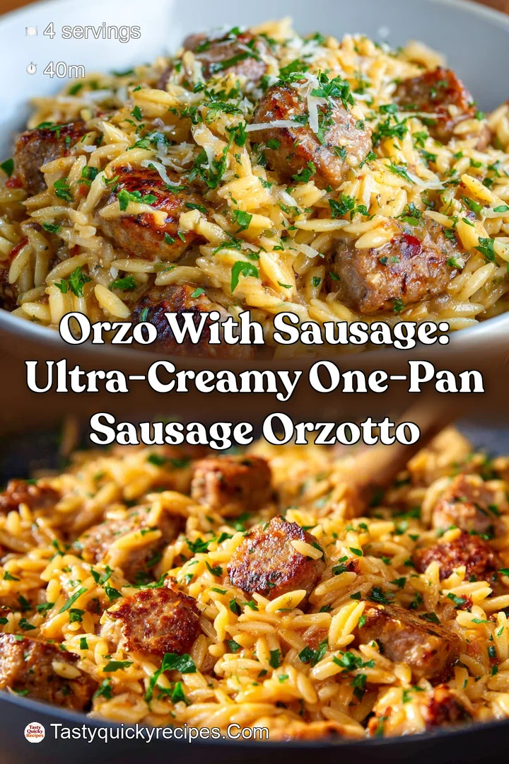 Orzo with Sausage: Ultra-Creamy One-Pan Sausage Orzotto