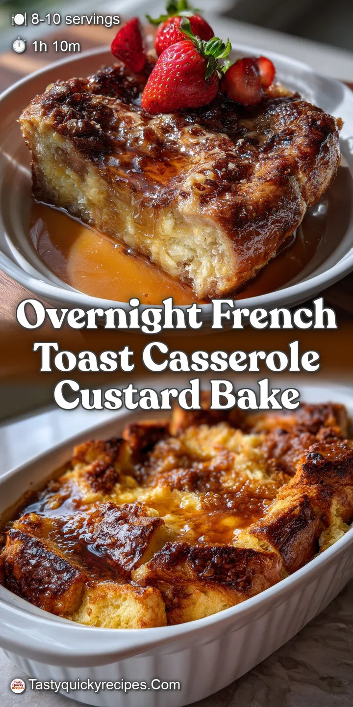Overnight French Toast Casserole Custard Bake