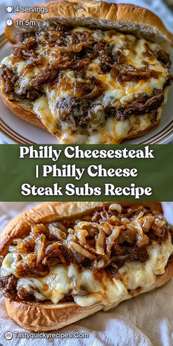 Macro shot of gooey melted cheese dripping over tender sliced beef and saut&eacute;ed onions in a toasted bread roll.