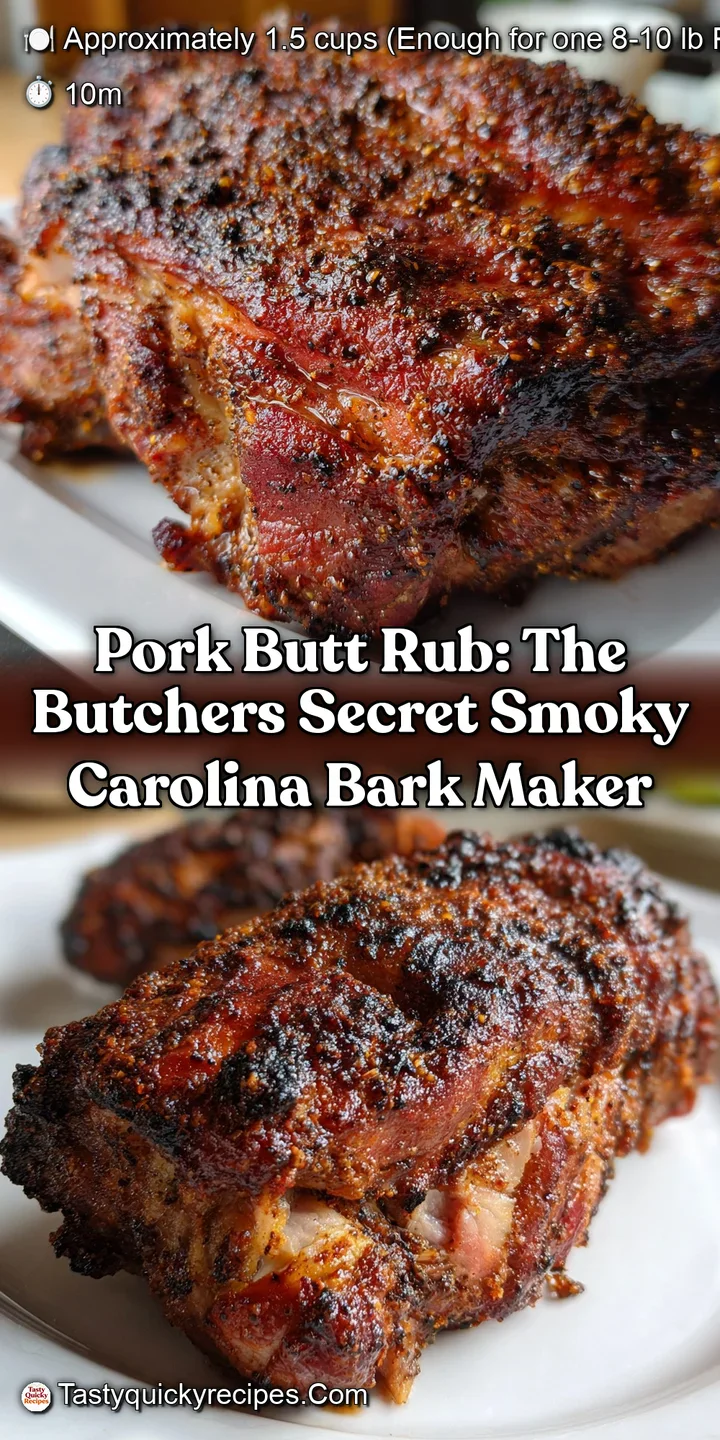 Pork Butt Rub: The Butchers Secret Smoky Carolina Bark Maker