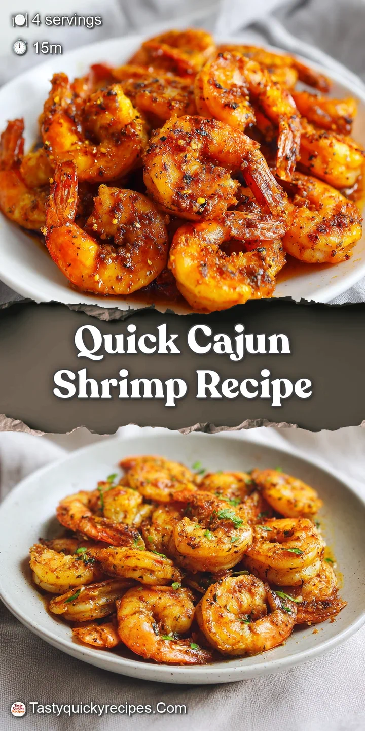 Close-up reveals juicy, pan-seared shrimp coated in deep red spices, catching the light and promising a burst of zesty fla...