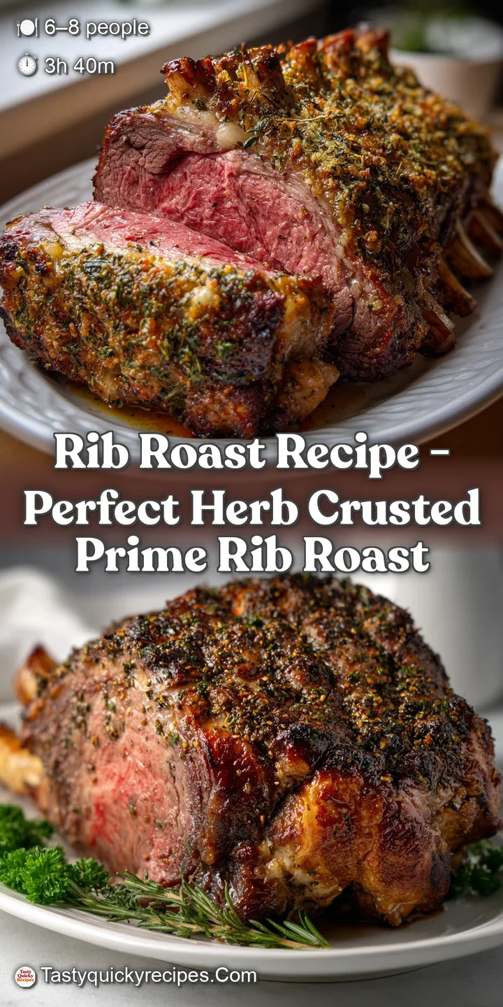 Rib Roast Recipe - Perfect Herb Crusted Prime Rib Roast