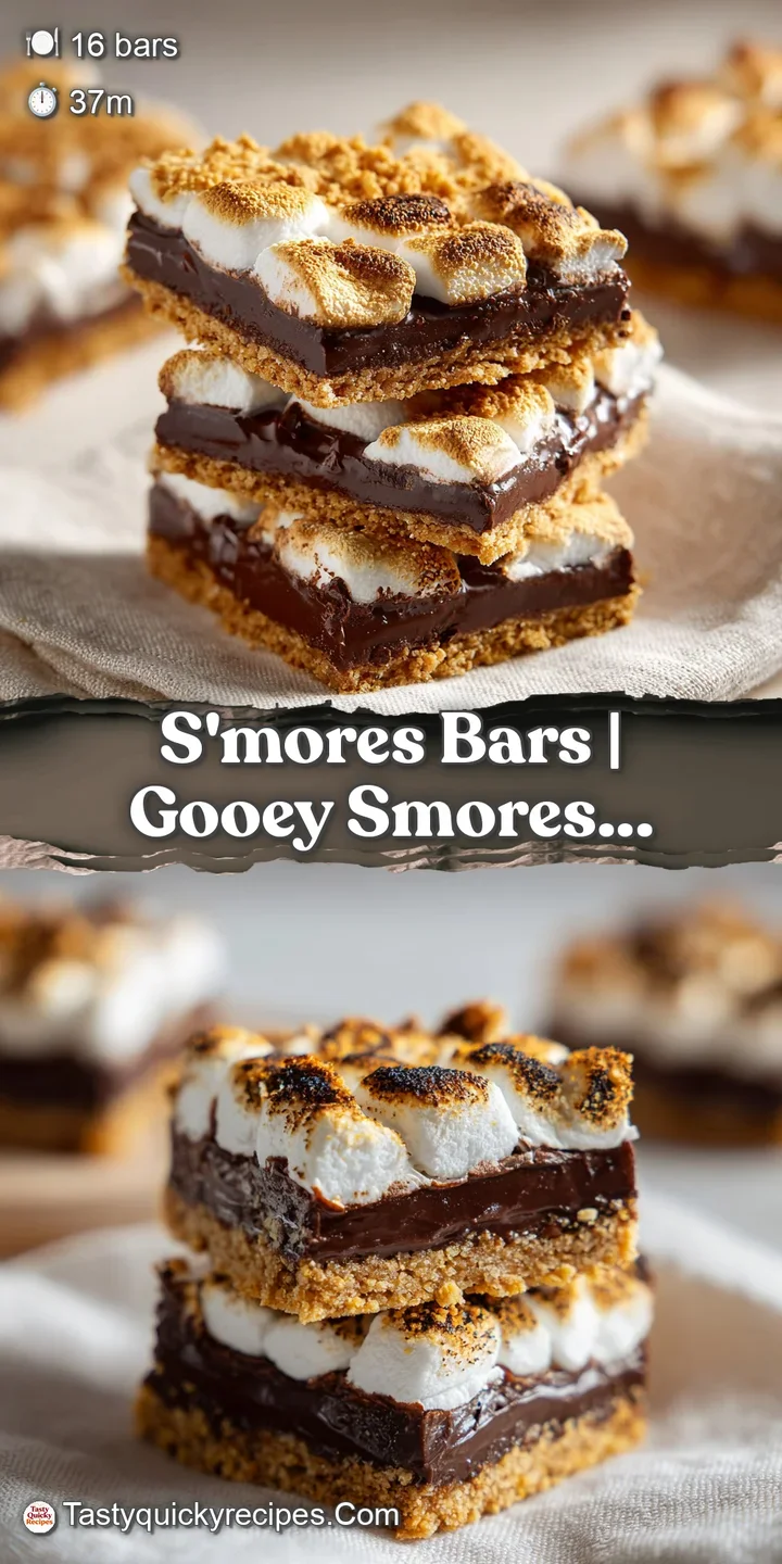 Extreme close-up of gooey, browned marshmallows stretching away from melted dark chocolate and a buttery crumbly crust.