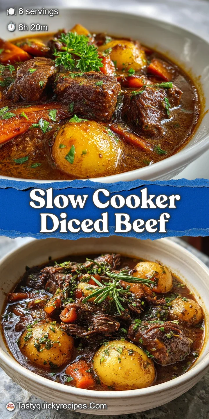 Close-up: glistening, fork-tender beef shreds simmered in a rich, dark, and flavorful sauce, dotted with aromatic herbs.