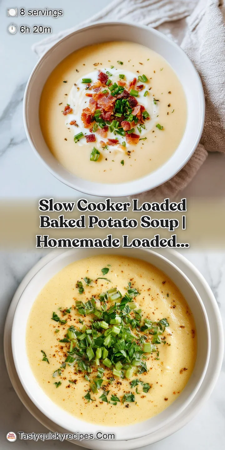 Close-up of a spoonful of rich, cheesy baked potato soup, showing tender potato chunks.