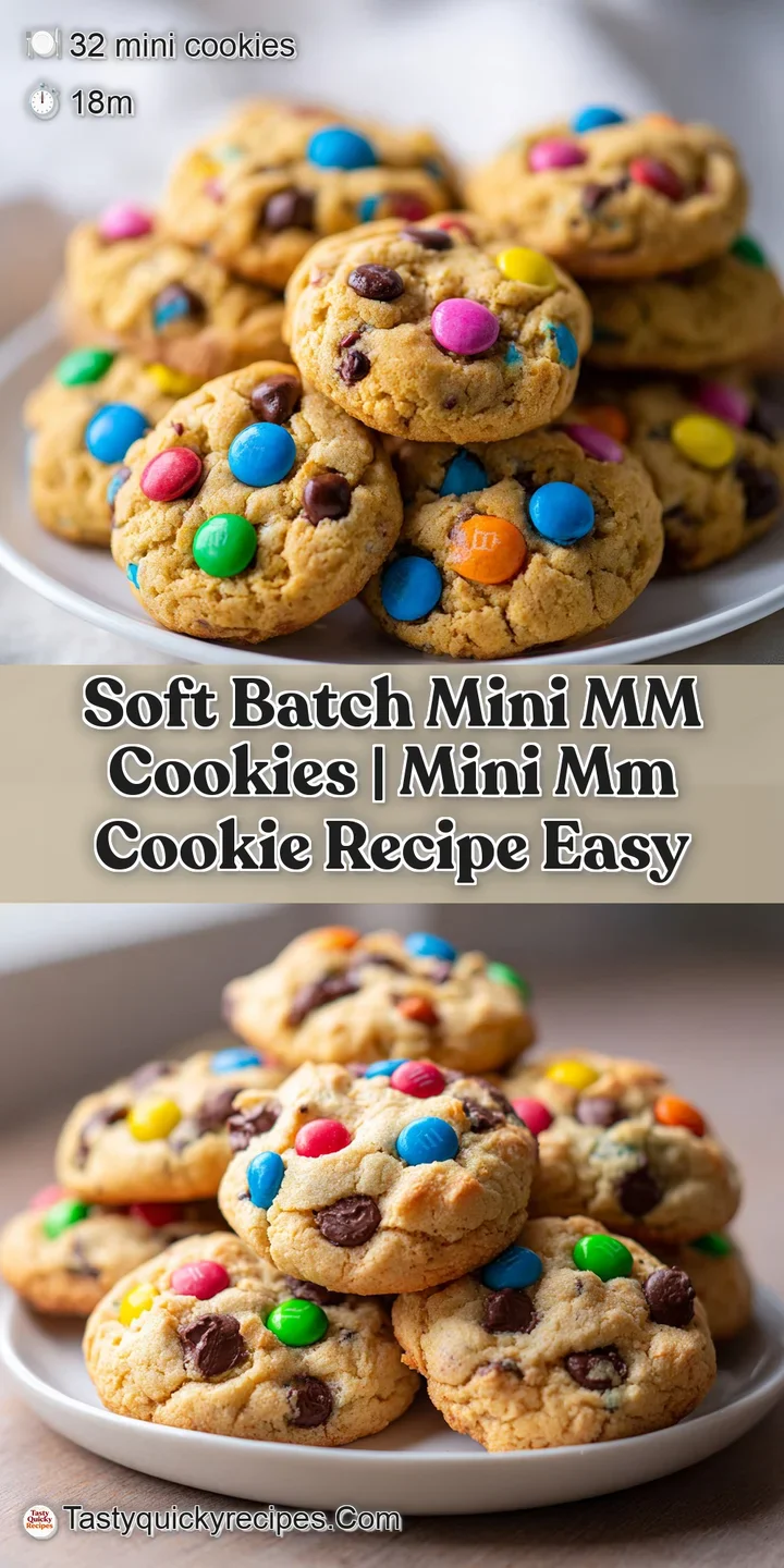 Extreme close-up of a broken mini cookie revealing a soft, velvety center and bright, colorful chocolate pieces.