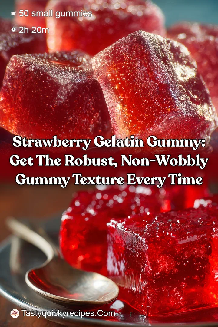 Strawberry Gelatin Gummy: Get the Robust  Non-Wobbly Gummy Texture Every Time
