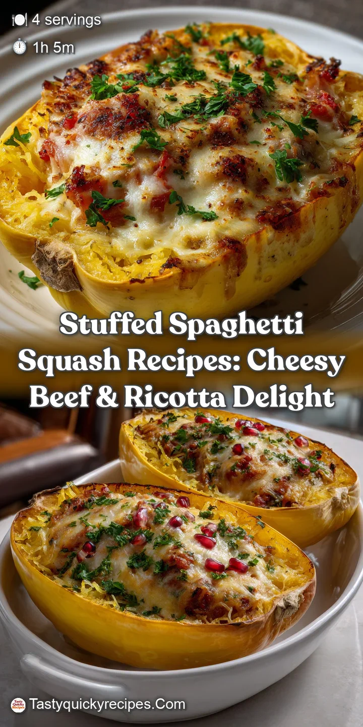 Stuffed Spaghetti Squash Recipes: Cheesy Beef & Ricotta Delight