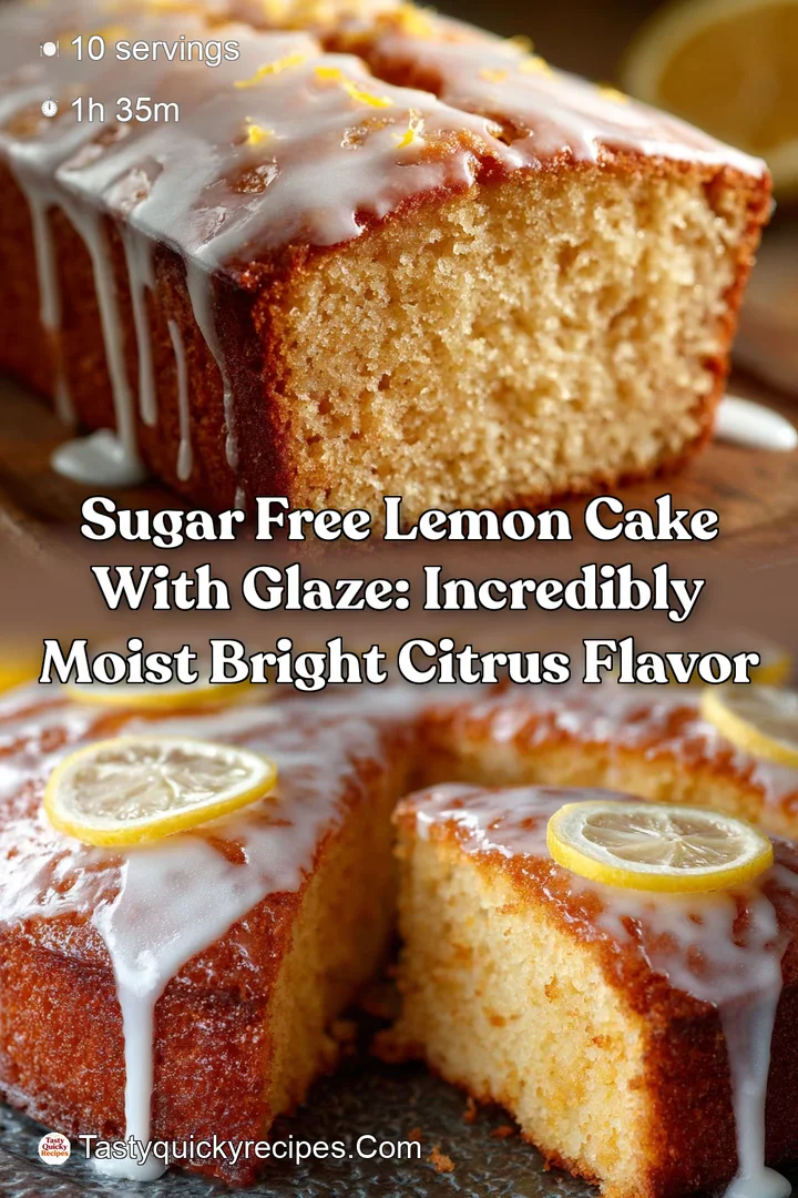 Sugar Free Lemon Cake with Glaze: Incredibly Moist Bright Citrus Flavor