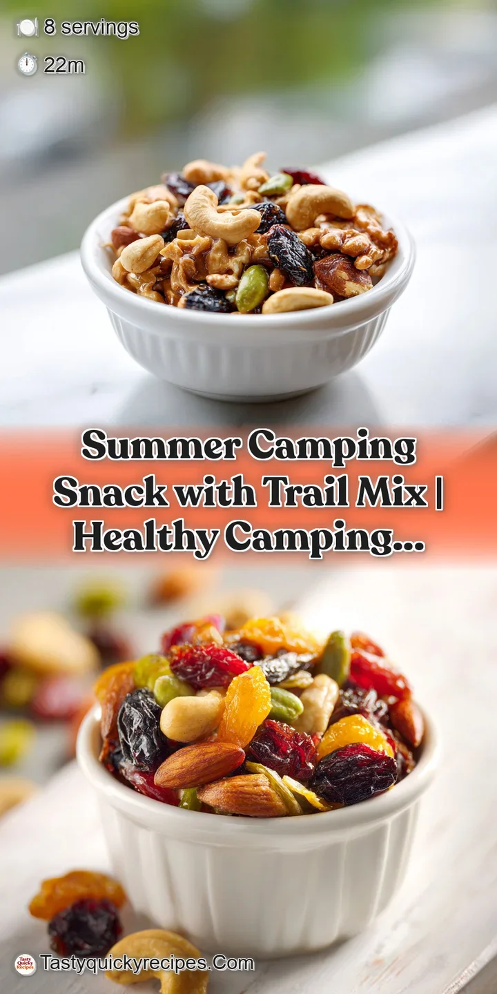 Close-up of toasted nuts and plump raisins in a warm, inviting trail mix, capturing its golden hues.