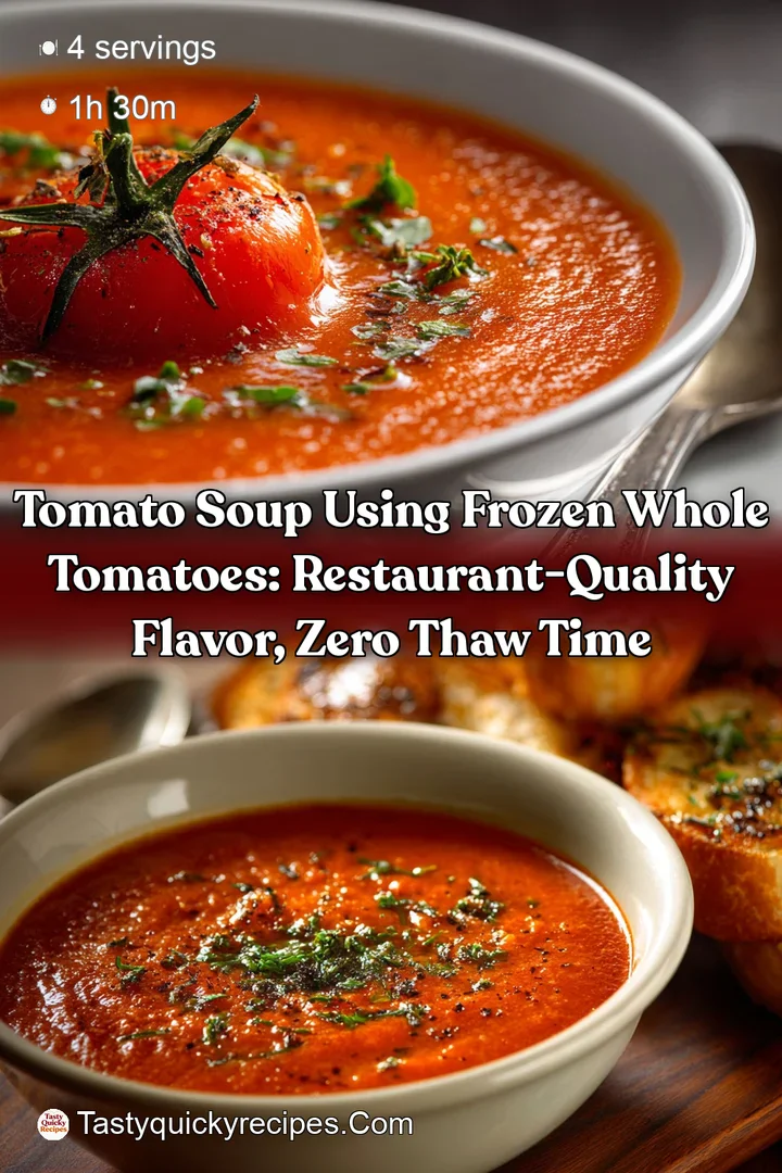 Tomato Soup using frozen whole tomatoes: Restaurant-Quality Flavor  Zero Thaw Time