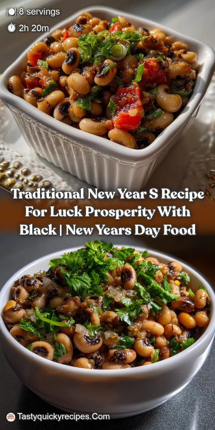 Close-up shot of steaming black peas, their glossy surface reflecting the warm light. Hints of spice and fresh herbs creat...