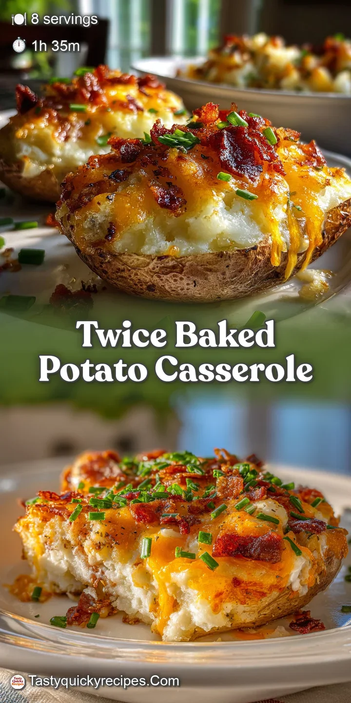 Close-up of a creamy potato casserole; melted cheese browned on top. Hints of herbs visible. A rich, comforting dish.