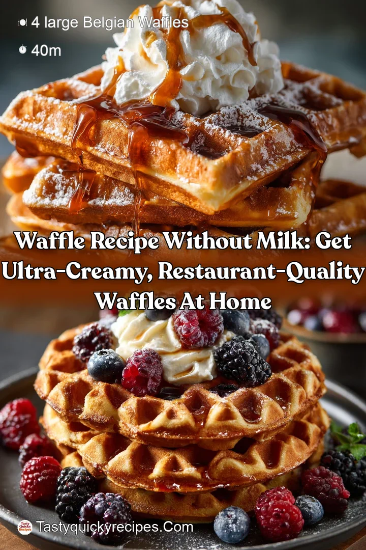 Waffle recipe without milk: Get Ultra-Creamy Restaurant-Quality Waffles at Home