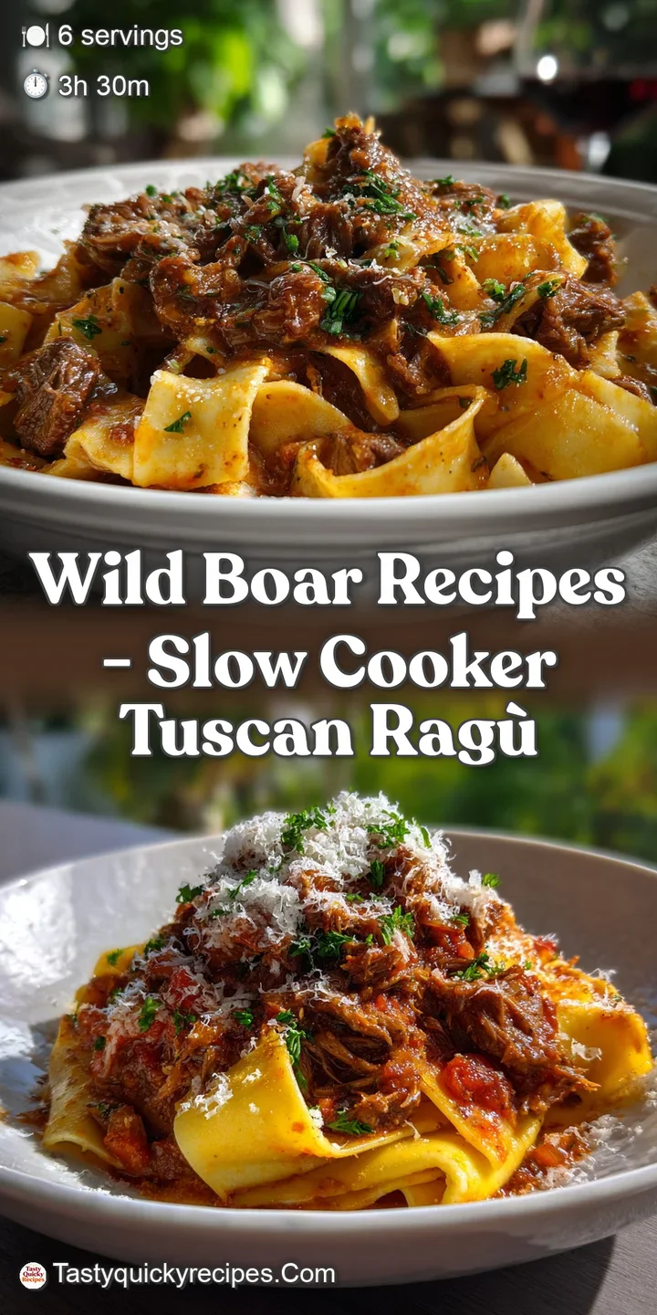 Wild Boar Recipes - Slow Cooker Tuscan Rag&ugrave;