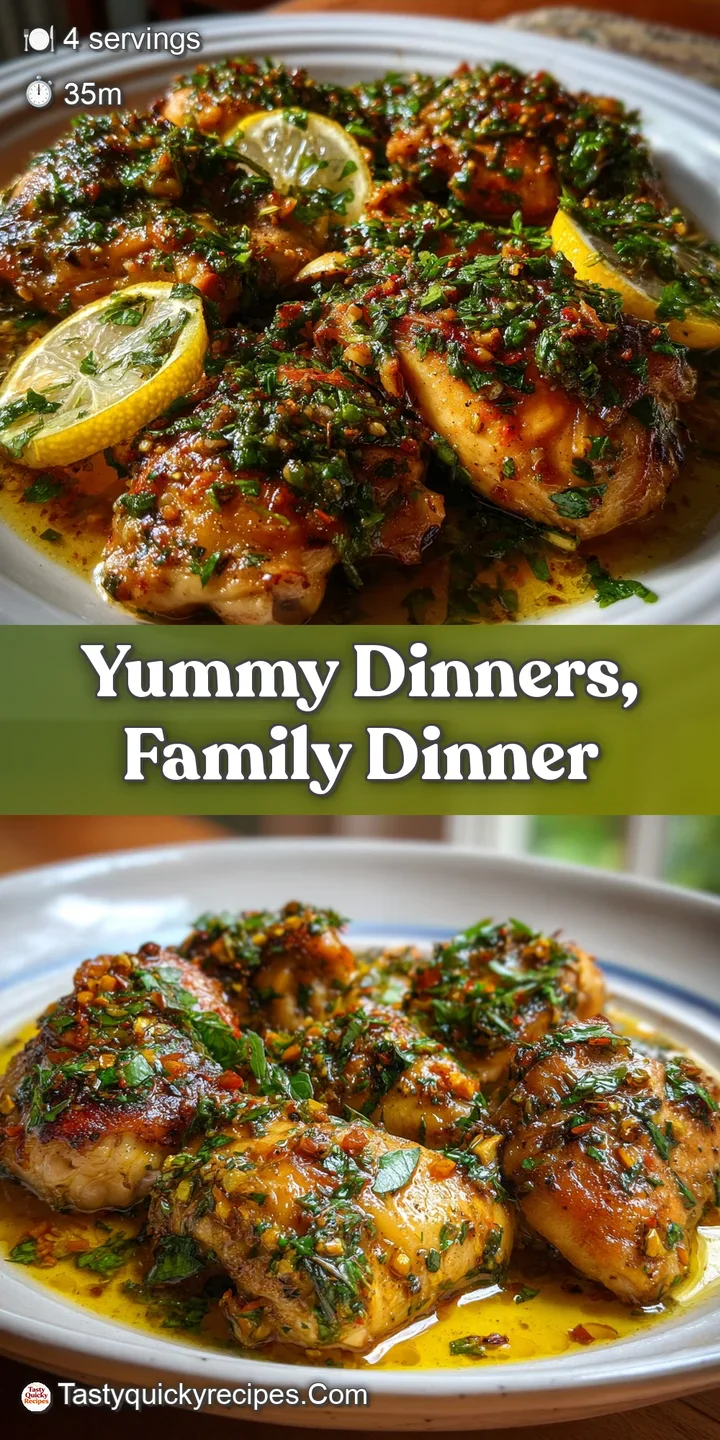 Close-up: succulent chicken glistening with garlic and herbs, showcasing the juicy texture and rich golden-brown color.