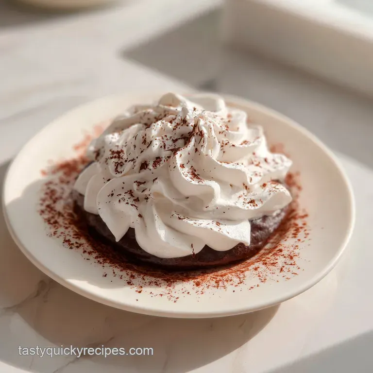 2-Ingredient Chocolate Souffle with Whipped Cream