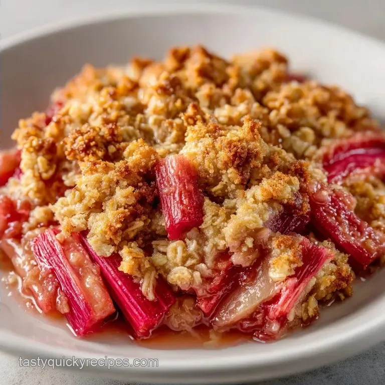 45 Minute Rhubarb Crisp with Brown Sugar Crumble