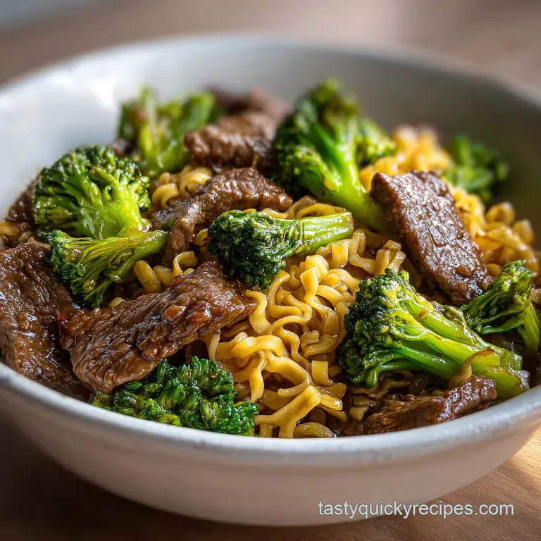 Beef Broccoli Ramen: Velvety Glazed Noodles