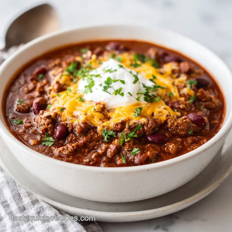 Slow Cooker Beef Chili Recipe: Rich & Thick
