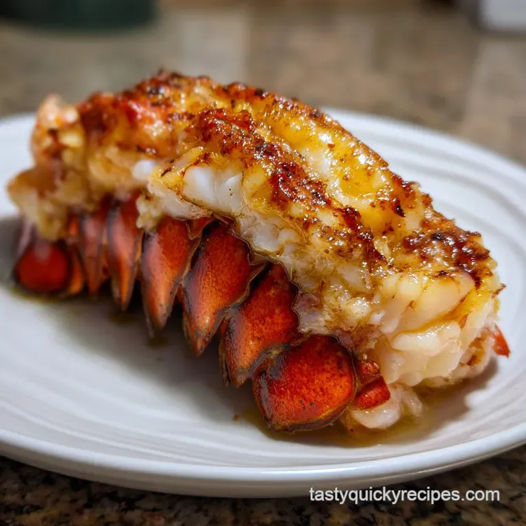 Lobster Tail: Broiled with Garlic Butter Sauce