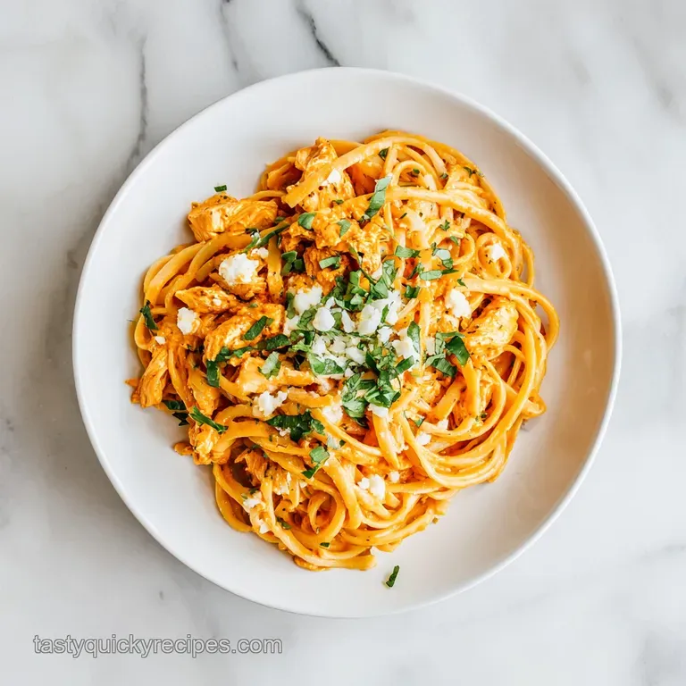 Buffalo Chicken Pasta: Creamy & Tangy