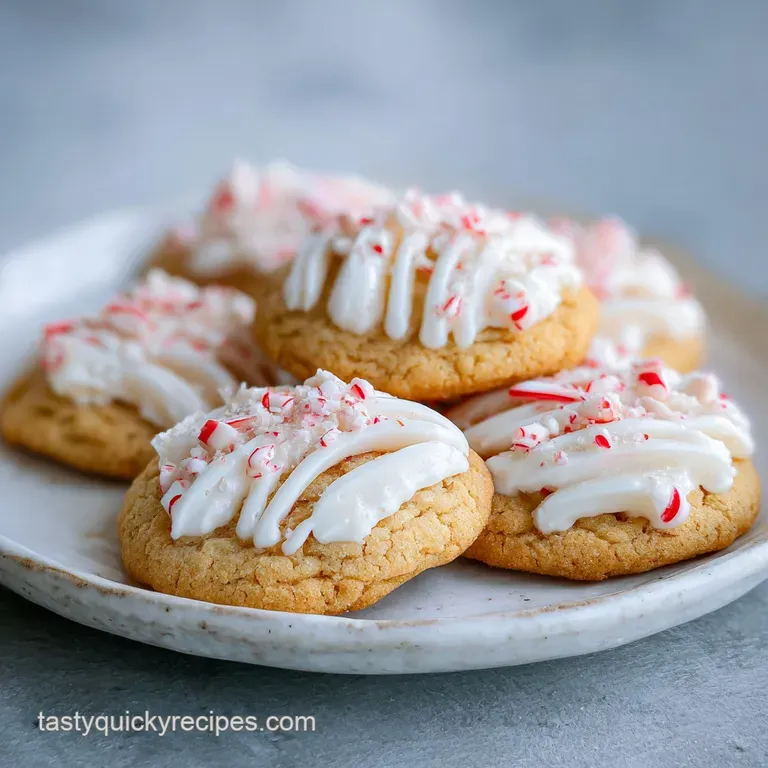 Candy Cane Frosted Cookies: Soft Buttery Snap