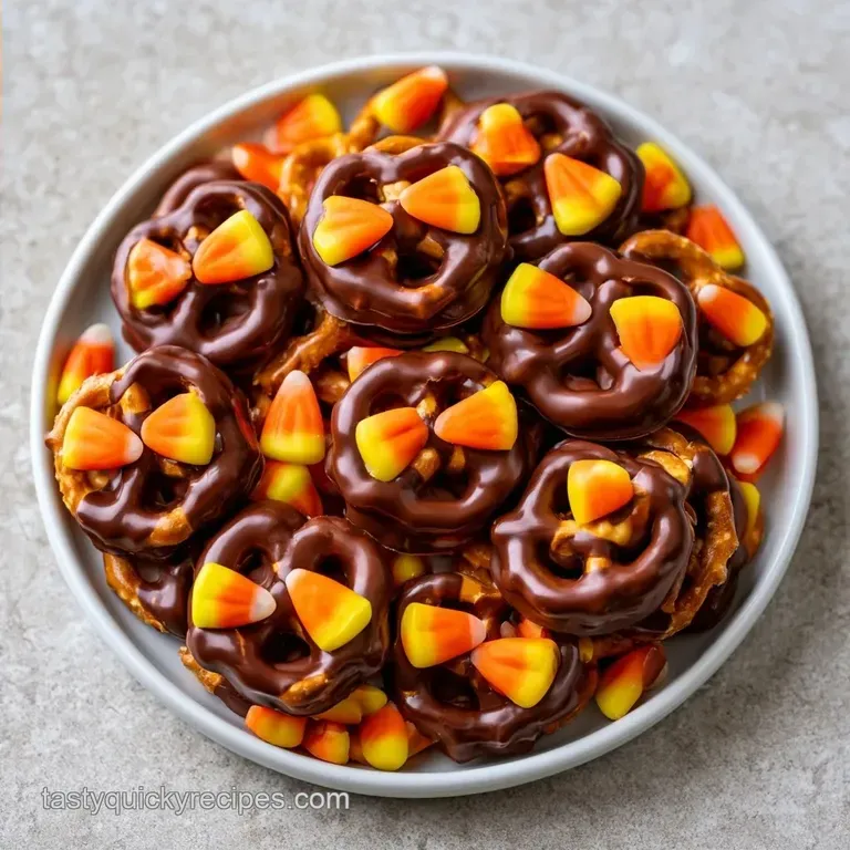 Candy Corn Pretzel Bites in 10 Minutes