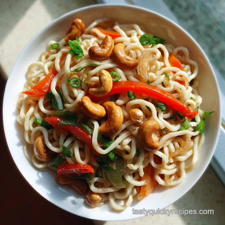 Cashew Chicken Noodles: Tender and Savory
