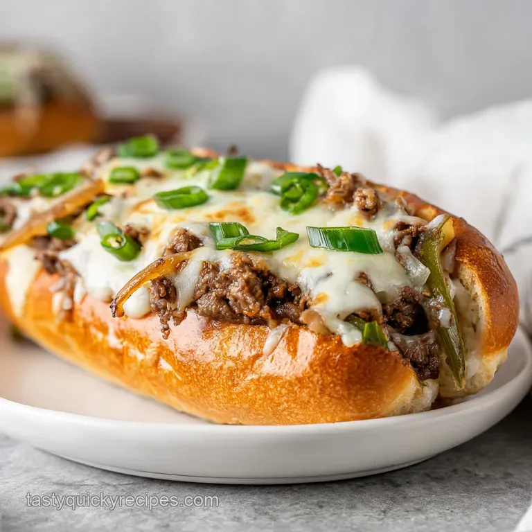Cheesy Philly Steak: Savory and Tender