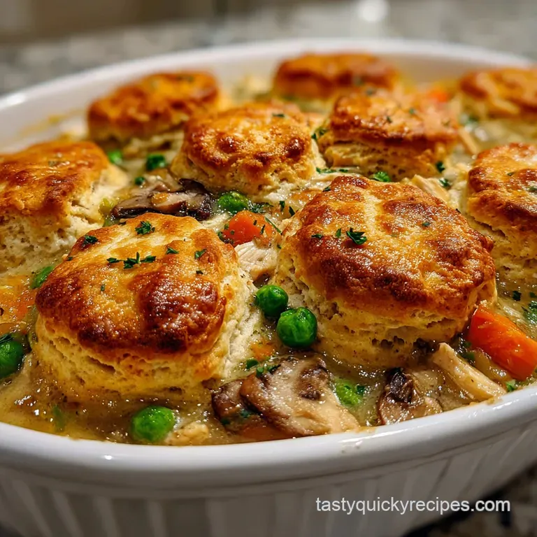 Chicken Pot Pie with Biscuits