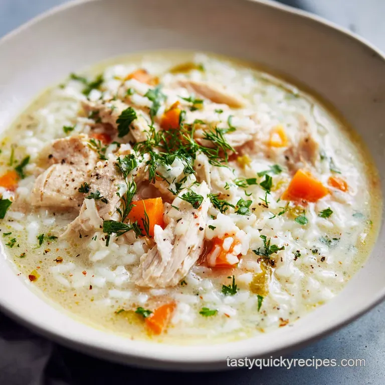 Chicken and Rice Soup: Silky Broth