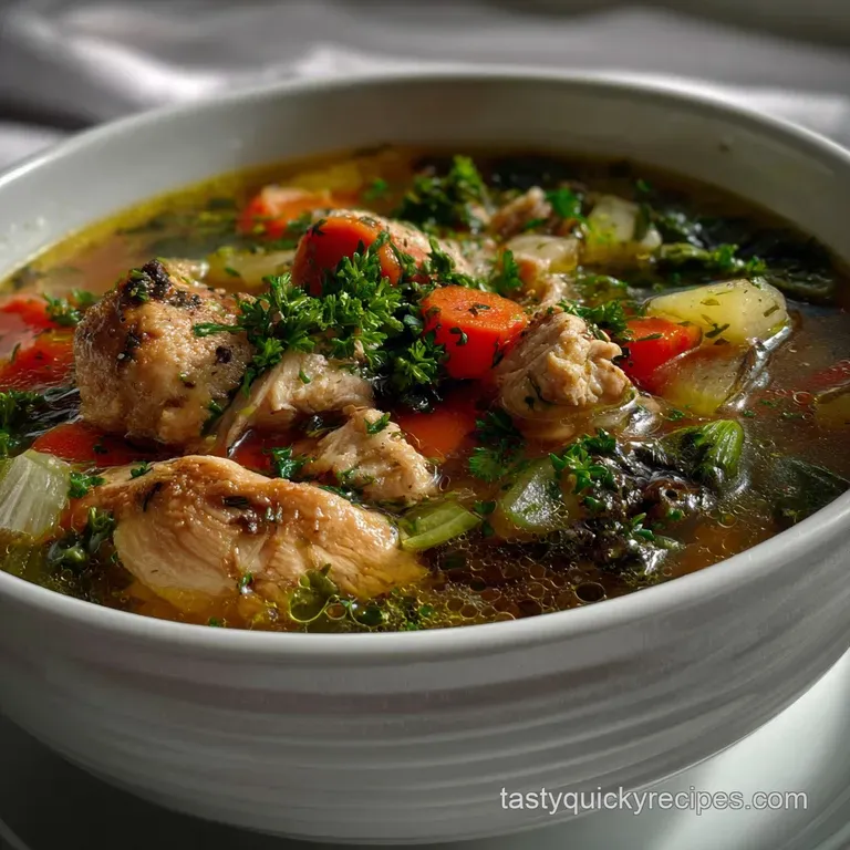 Soup Recipe with Chicken and Vegetables