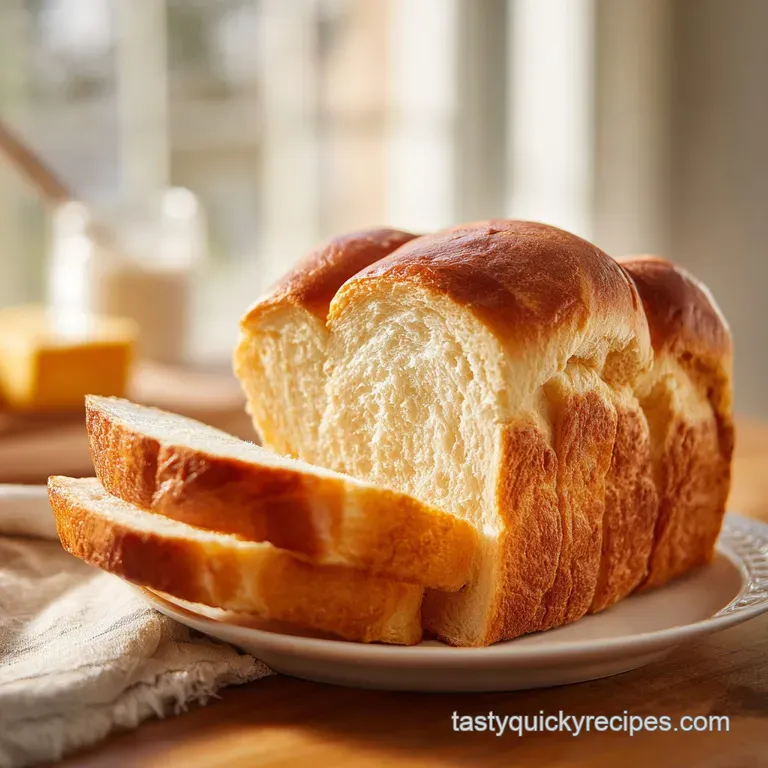 Slices of warm, inviting white bread artfully arranged on a rustic wooden board, ready to be enjoyed.