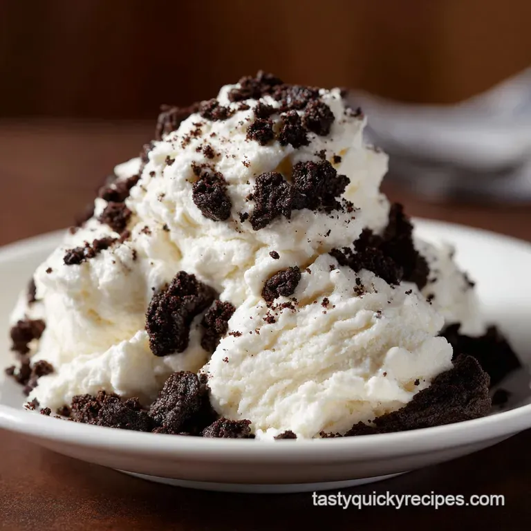Elegant glass coupes filled with creamy white mousse, topped with chocolate shavings and a whole cookie
