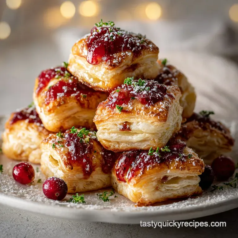 Delicious Christmas Finger Food Idea with Cranberry and Brie