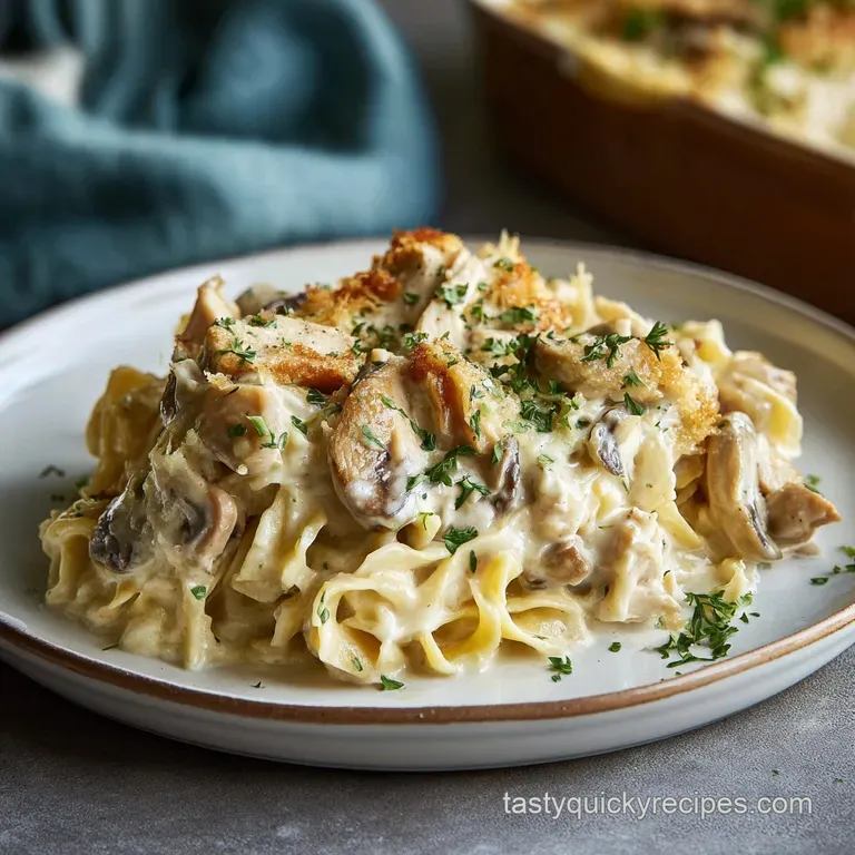 Classic Chicken Tetrazzini Casserole